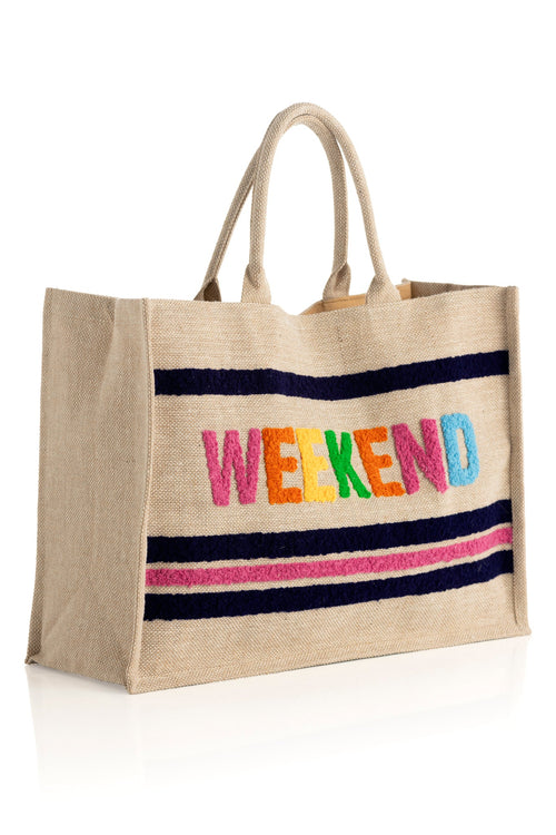 WEEKEND BEACH TOTE - NATURAL - 01-BK-008NA