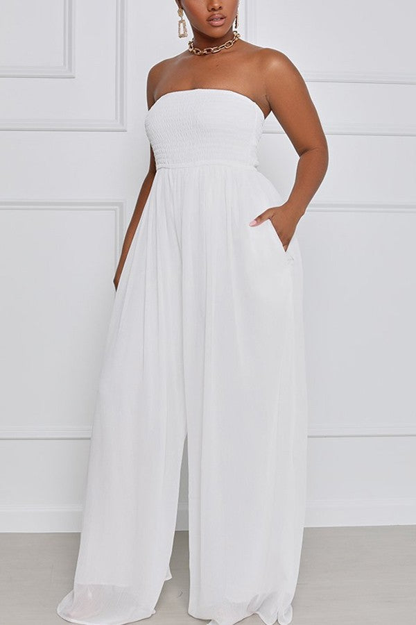 WIDE LEG JUMPSUIT - LF00033669-C