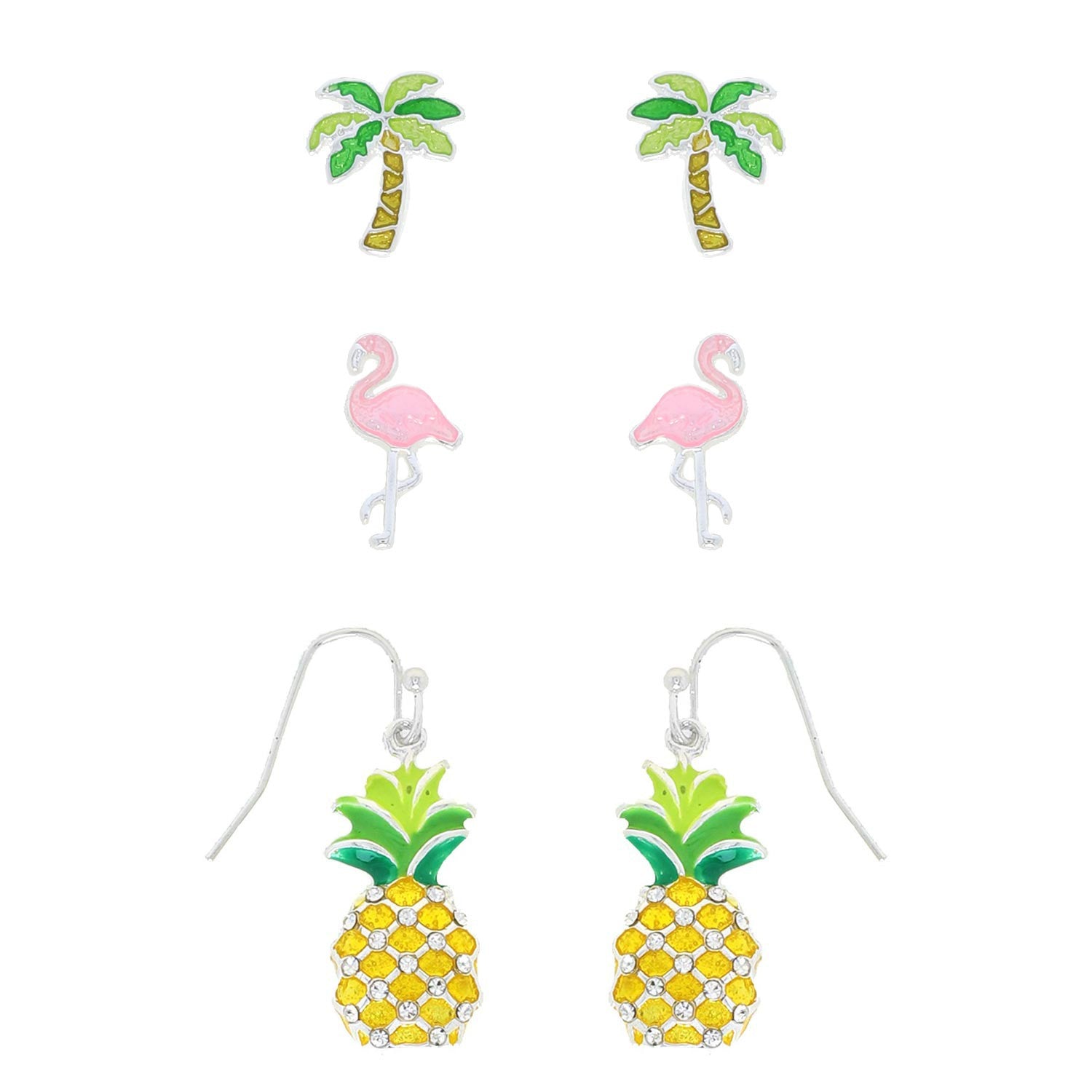 TROPICAL 3D EPOXY 3-IN-1 TRIO EARRING - E12438