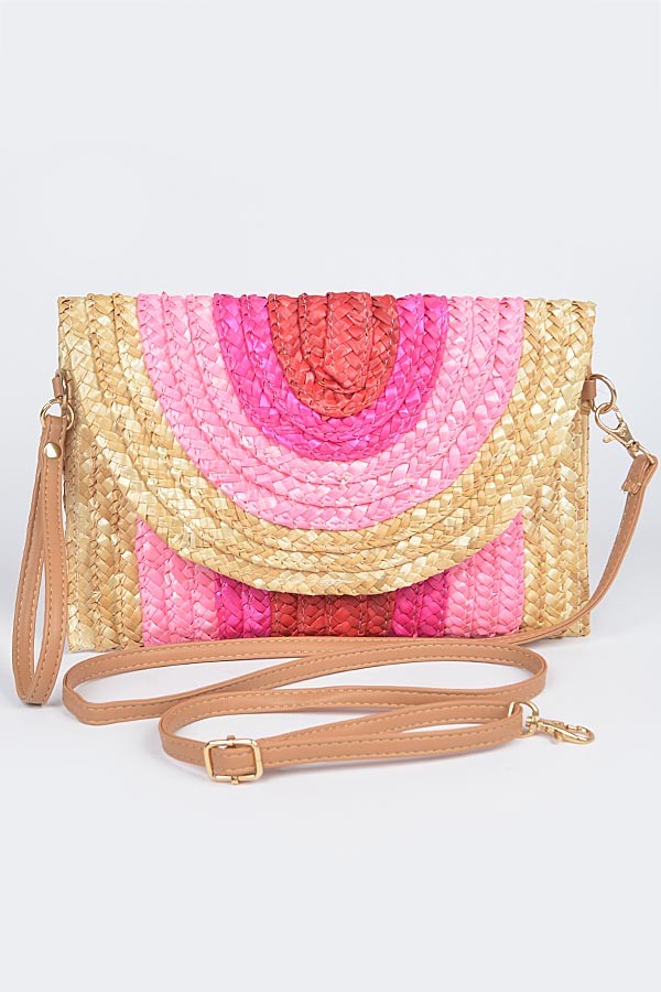 STRAW COLORFUL ENVELOPE CLUTCH - HPC6019