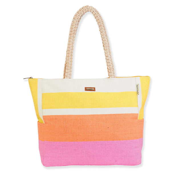 GUADALAJARA PAPER STRAW TOTE - YELLOW - CE6473B