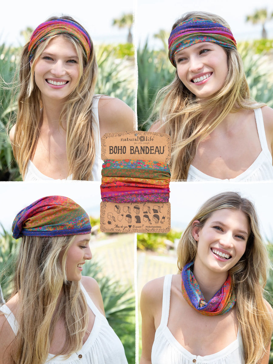 FULL BOHO BANDEAU HEADBAND - RAINBOW - BBW327