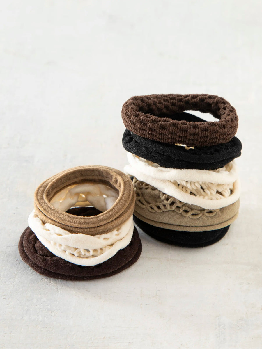 ON THE RUN HAIR TIE SET OF 8 - HDBN000035