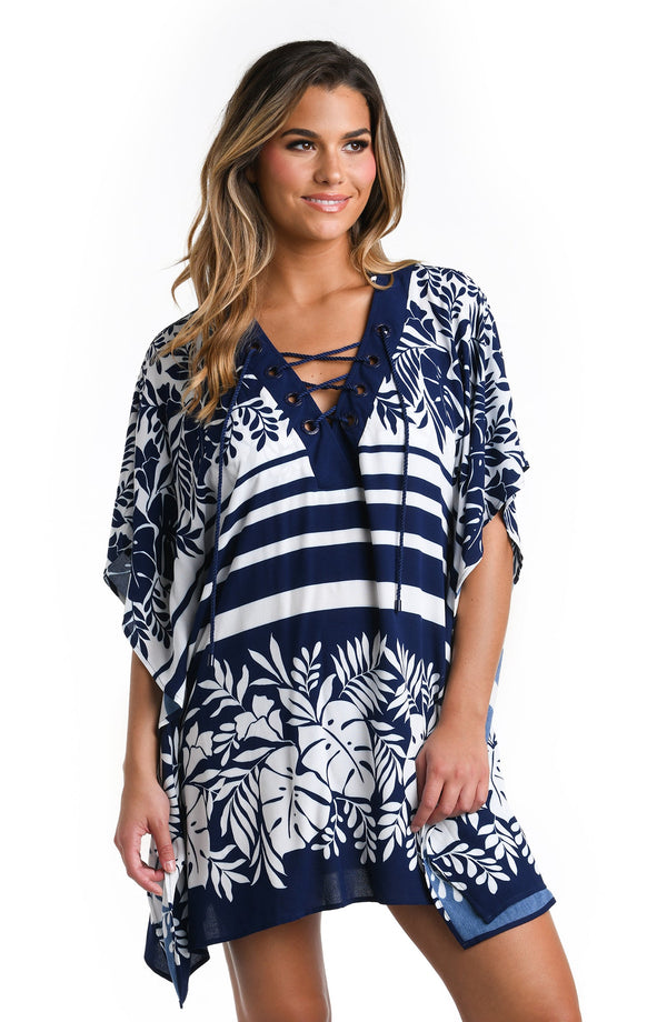 BUNGALOW LACE UP CAFTAN - LB4CL48