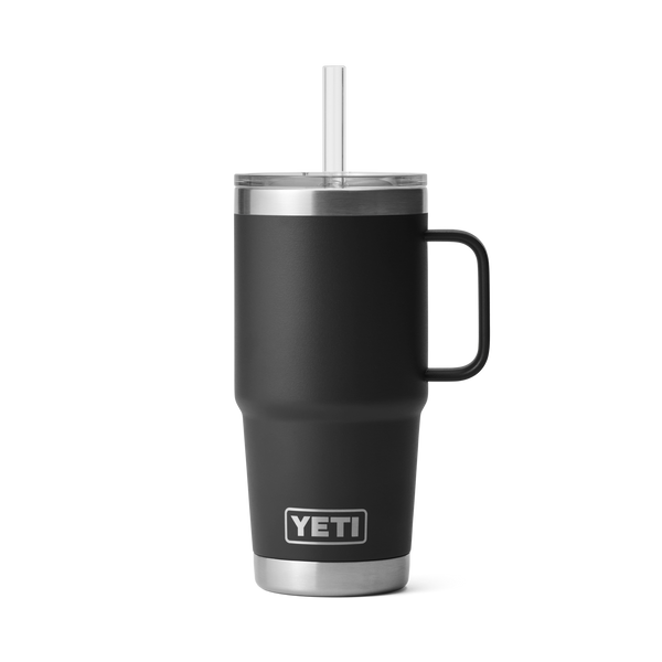 RAMBLER 25 OZ STRAW MUG BLACK - YRMSTR25B