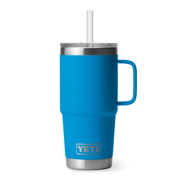RAMBLER 25 OZ STRAW MUG BIG WAVE BLUE - YRMSTR25BWB