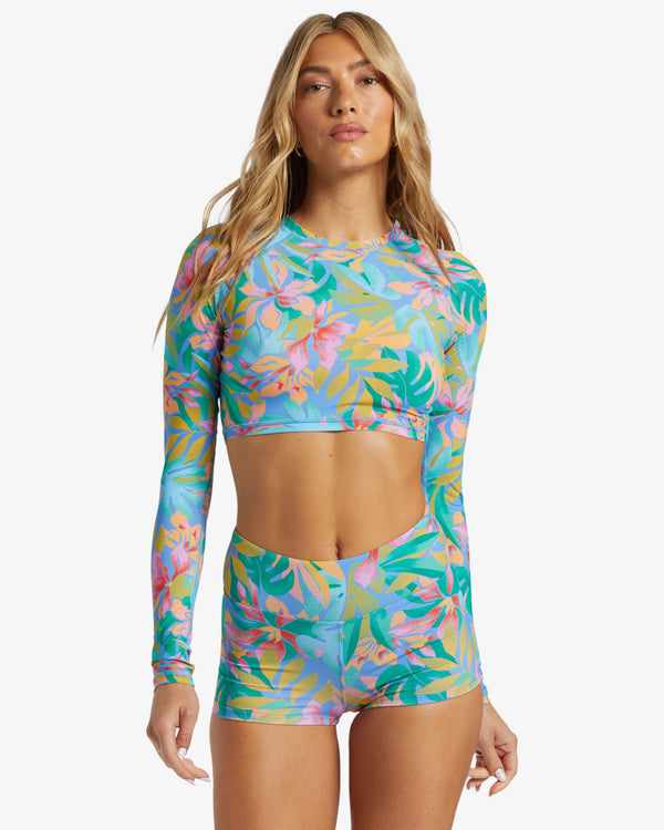 TROPIC DAZE CROP RASHGUARD - ABJWR03036