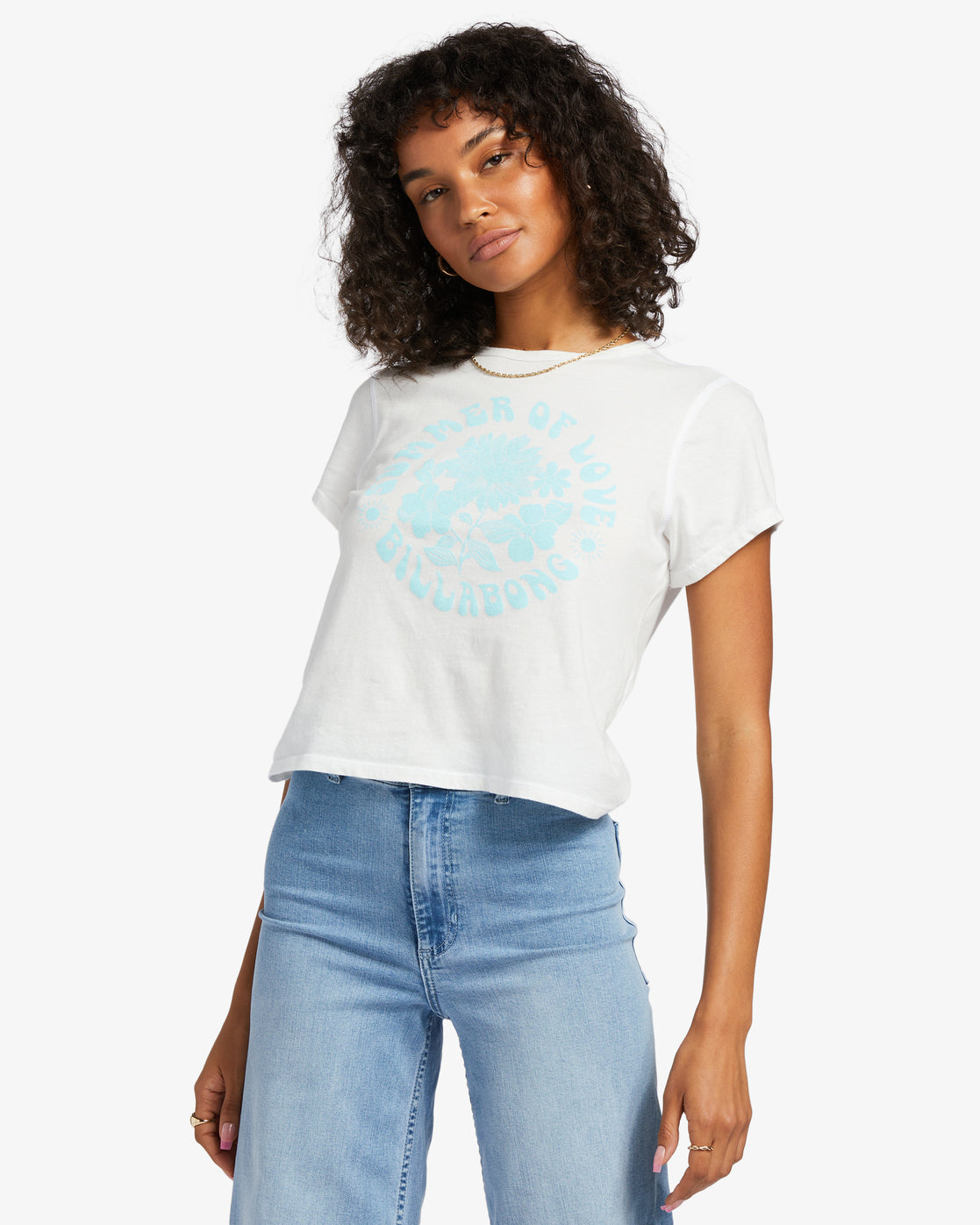 WOMENS SUMMER OF LOVE TEE - ABJZT01135