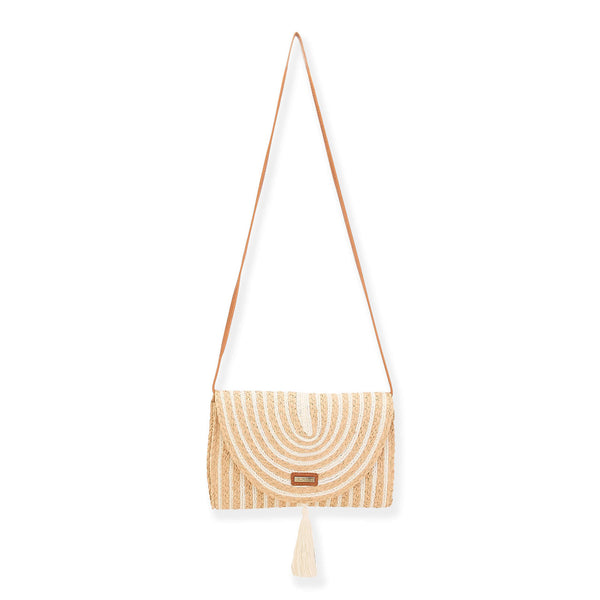 FLAP OVER CROSSBODY - NATURAL - CE6469A