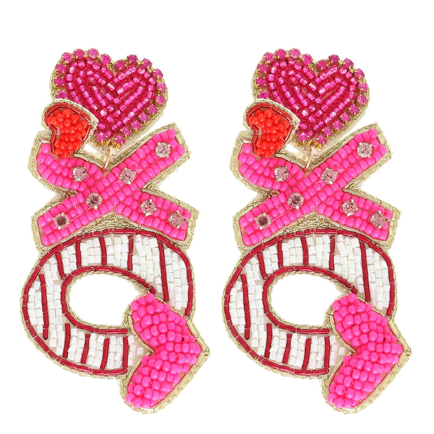 XO BEADED EARRINGS - E13821