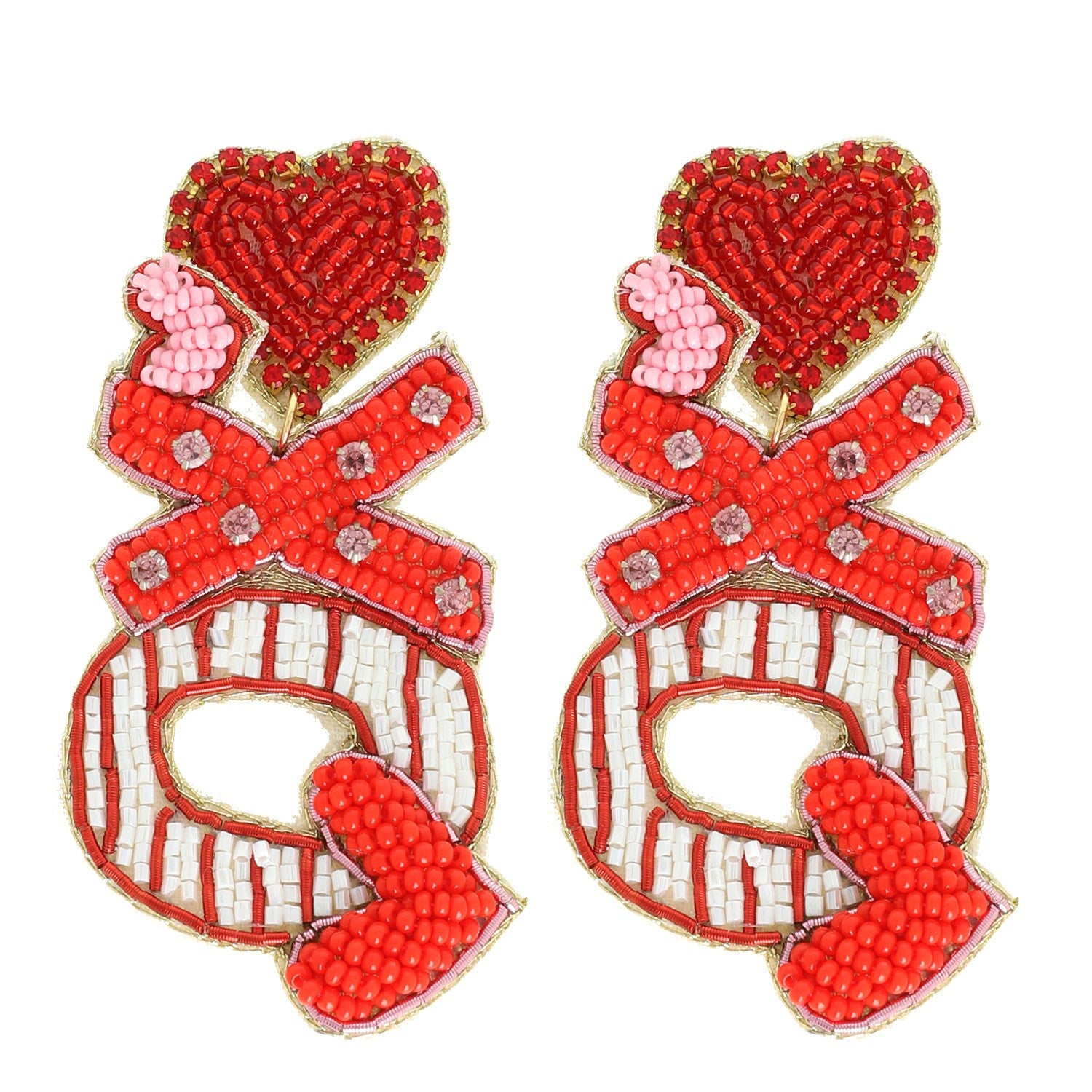 XO BEADED EARRINGS - E13821