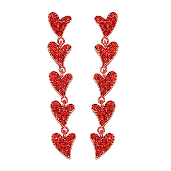 5-TIER HEART EARRINGS - EQ353