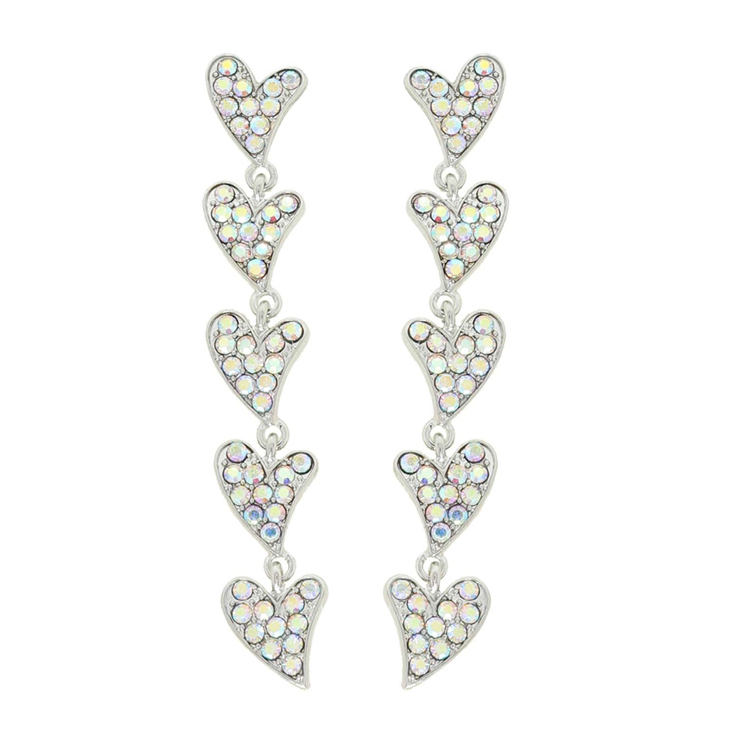 5-TIER HEART EARRINGS - EQ353