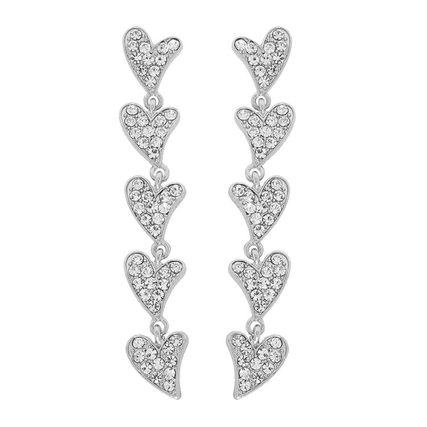 5-TIER HEART EARRINGS - EQ353