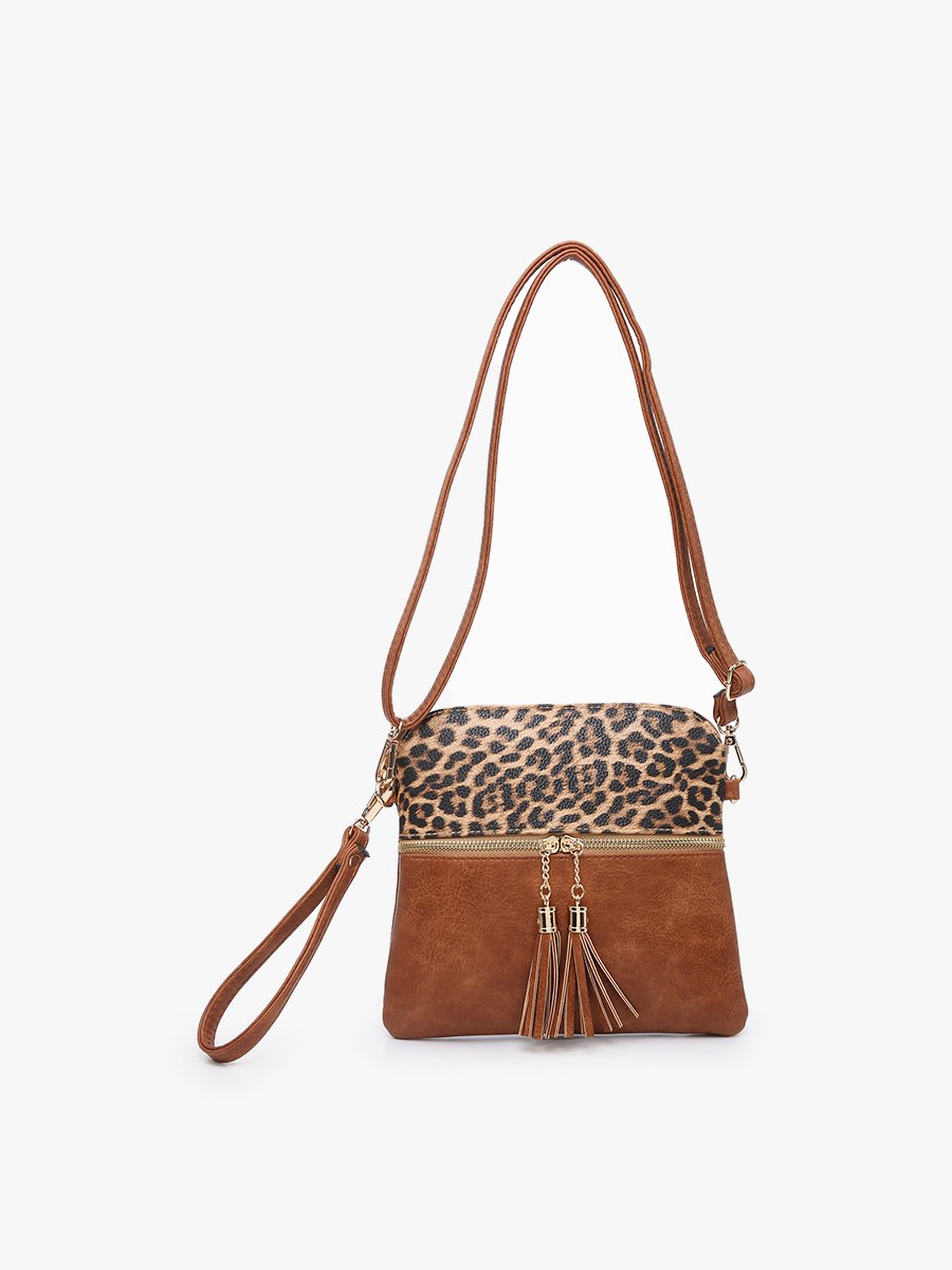 TARA ARROWHEAD CROSSBODY BAG TAN/WHITE - M1785-1090