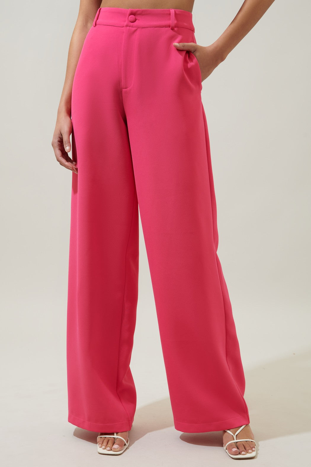 RICA SUAVE BELTED WIDE LEG TROUSERS - STP7276