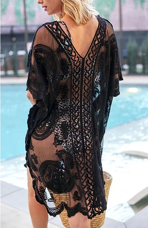 LACE SQUARE COVER UP - CHD267133
