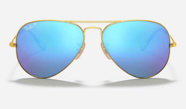 MATTE GOLD/BLU MRROR - RB3025-1124L