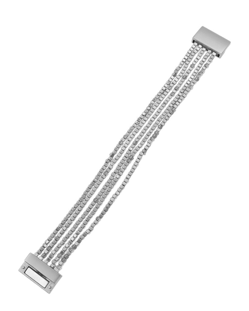 5-ROW METAL BRACELET WITH MAGNETIC CLASP - B-182
