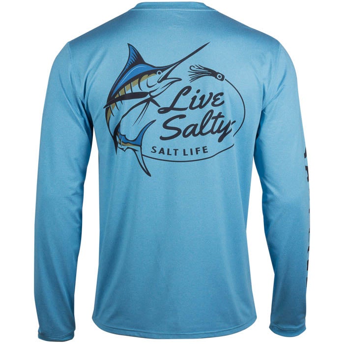 SALTY MARLIN LURE LONG SLEEVE PERFORMANCE TEE - SLM6181