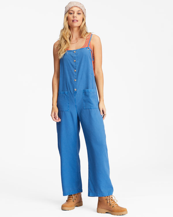 WOMENS BEACH CRUISER WIDE-LEG OVERALLS - ABJNP00234