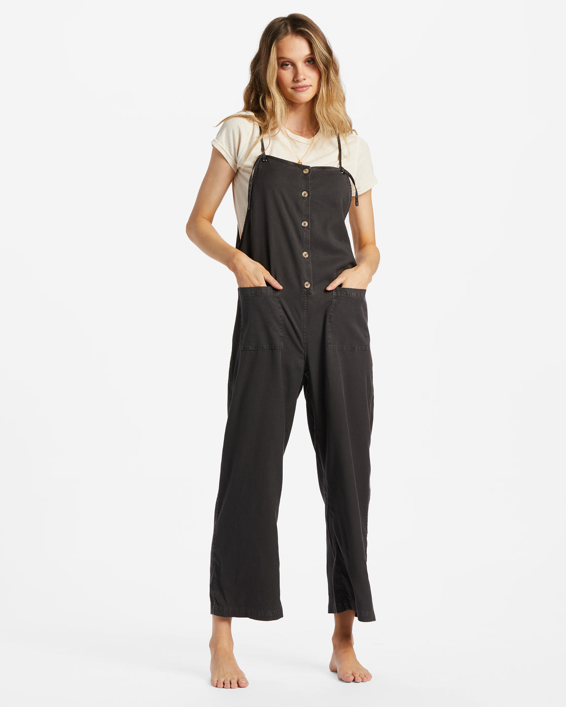 WOMENS BEACH CRUISER WIDE-LEG OVERALLS - ABJNP00234