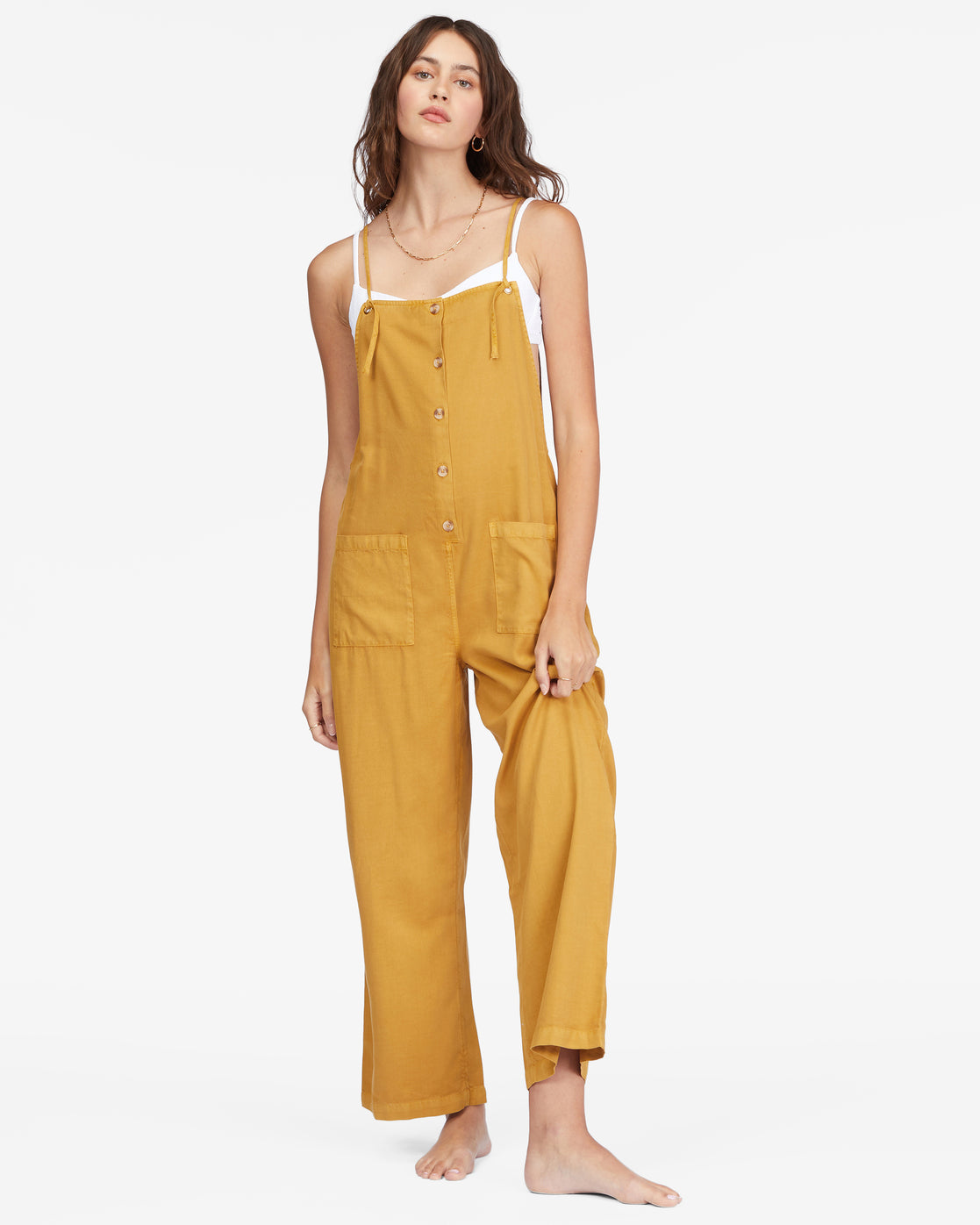 WOMENS BEACH CRUISER WIDE-LEG OVERALLS - ABJNP00234