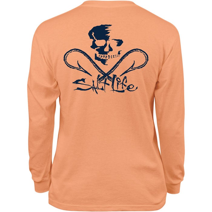 SKULL AND HOOKS LONG SLEEVED YOUTH TEE - SLY1334