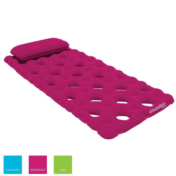 POOL MATTRESS SUEDE RASPBERRY - AHSC-023